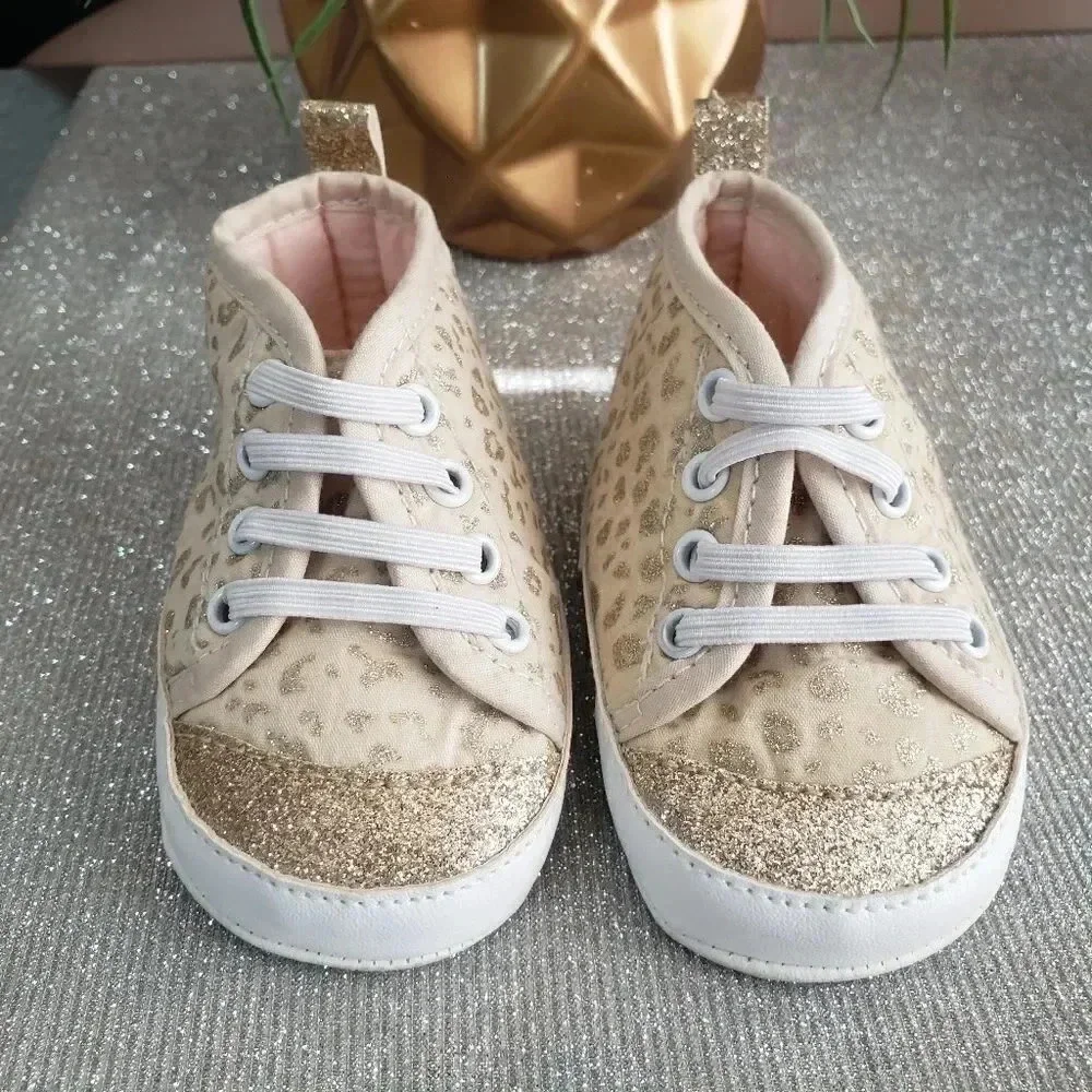 Carter's Just One You Animal Print Shimmery High Tops - Picture 2 of 6